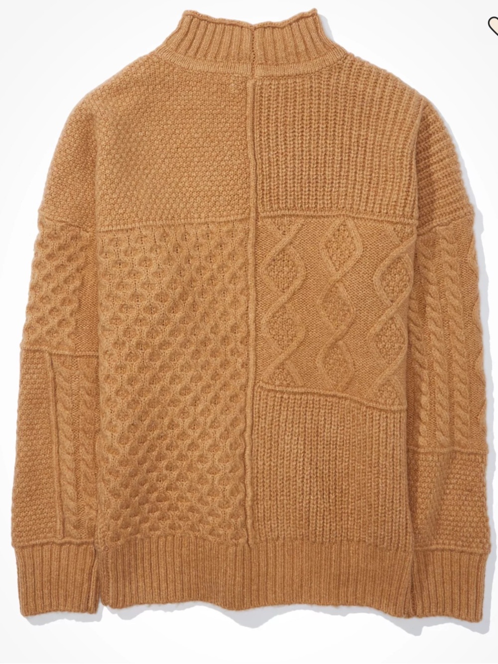 American Eagle Outfitters Womens Chunky Oversized Knit Mock Neck Sweater Medium - Picture 2 of 9
